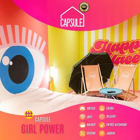 Capsule Girl Power - Balneo - Sauna - Karaoke - Billard - 2 Apartment